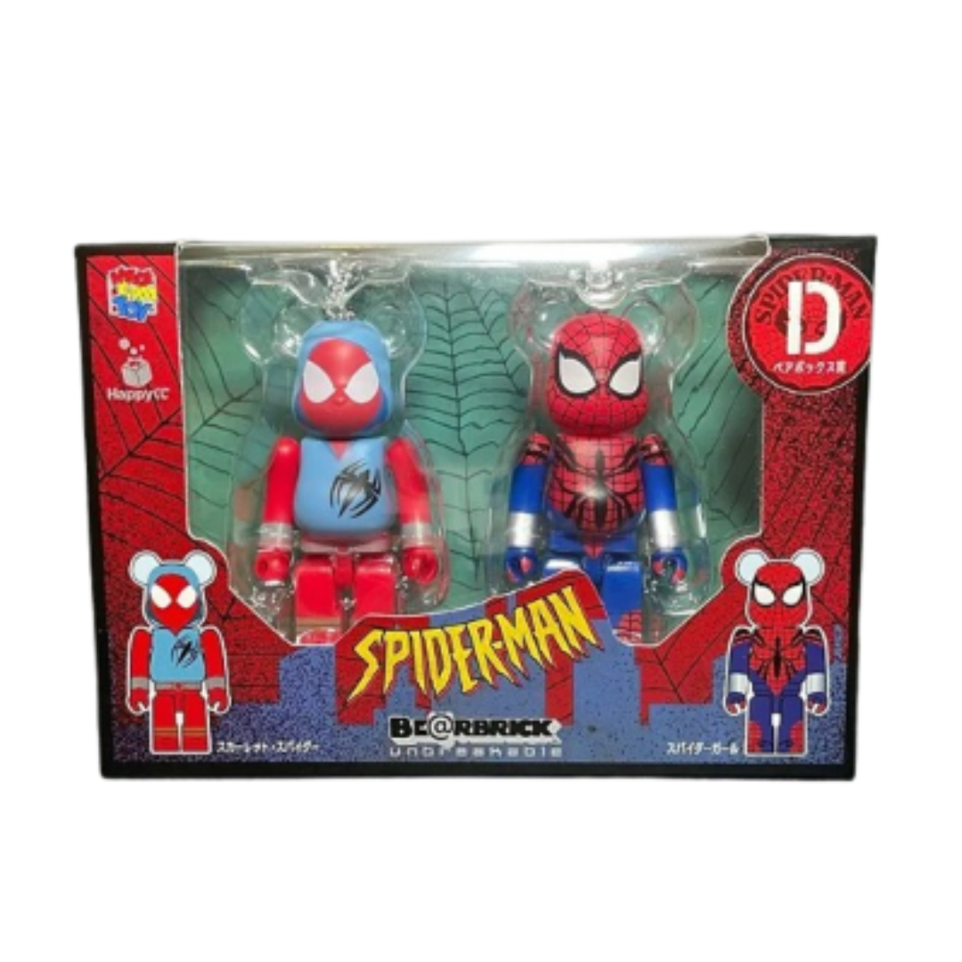 🕷 BEARBRICK 100% Happy Kuji - Spiderman Scarlet Spider & Spider Girl K –  Spearing Collectibles