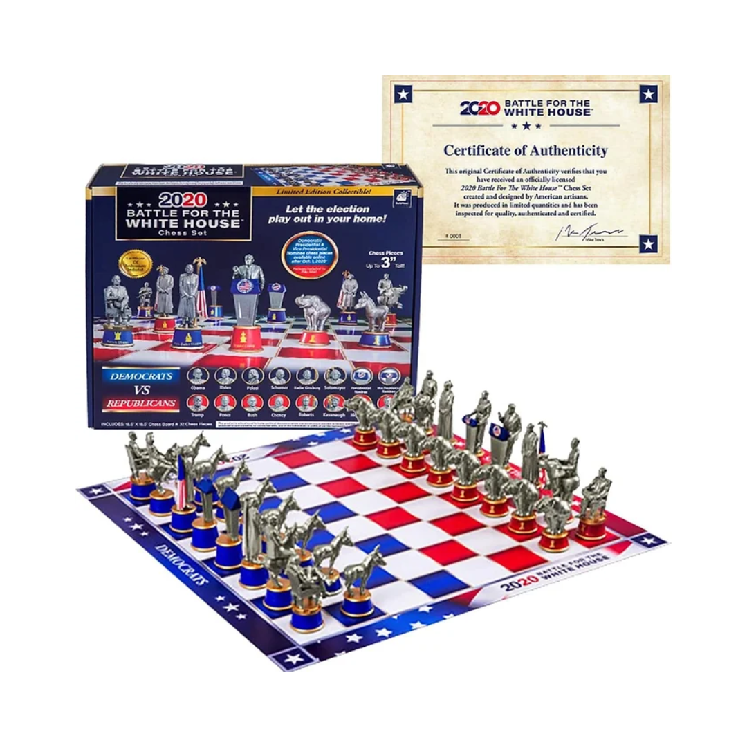 2020 Battle for The White House Chess Set Board Game