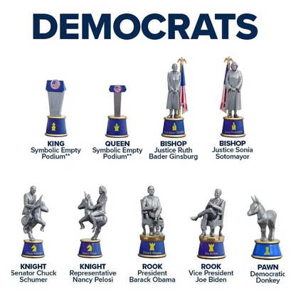 2020 Battle for The White House Chess Set Board Game