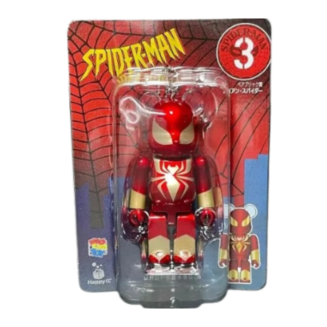 🕷 BEARBRICK 100% Happy Kuji - Spiderman Iron Spider Keychain