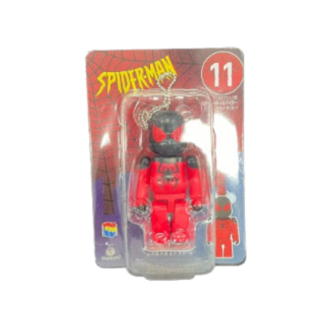 🕷 BEARBRICK 100% Happy Kuji - Spiderman Red Spider Keychain