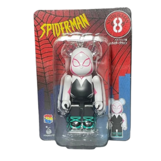 🕷 BEARBRICK 100% Happy Kuji - Spiderman Spider Gwen Keychain