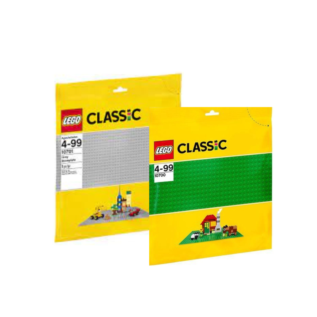 LEGO Baseplates (Green and Grey)