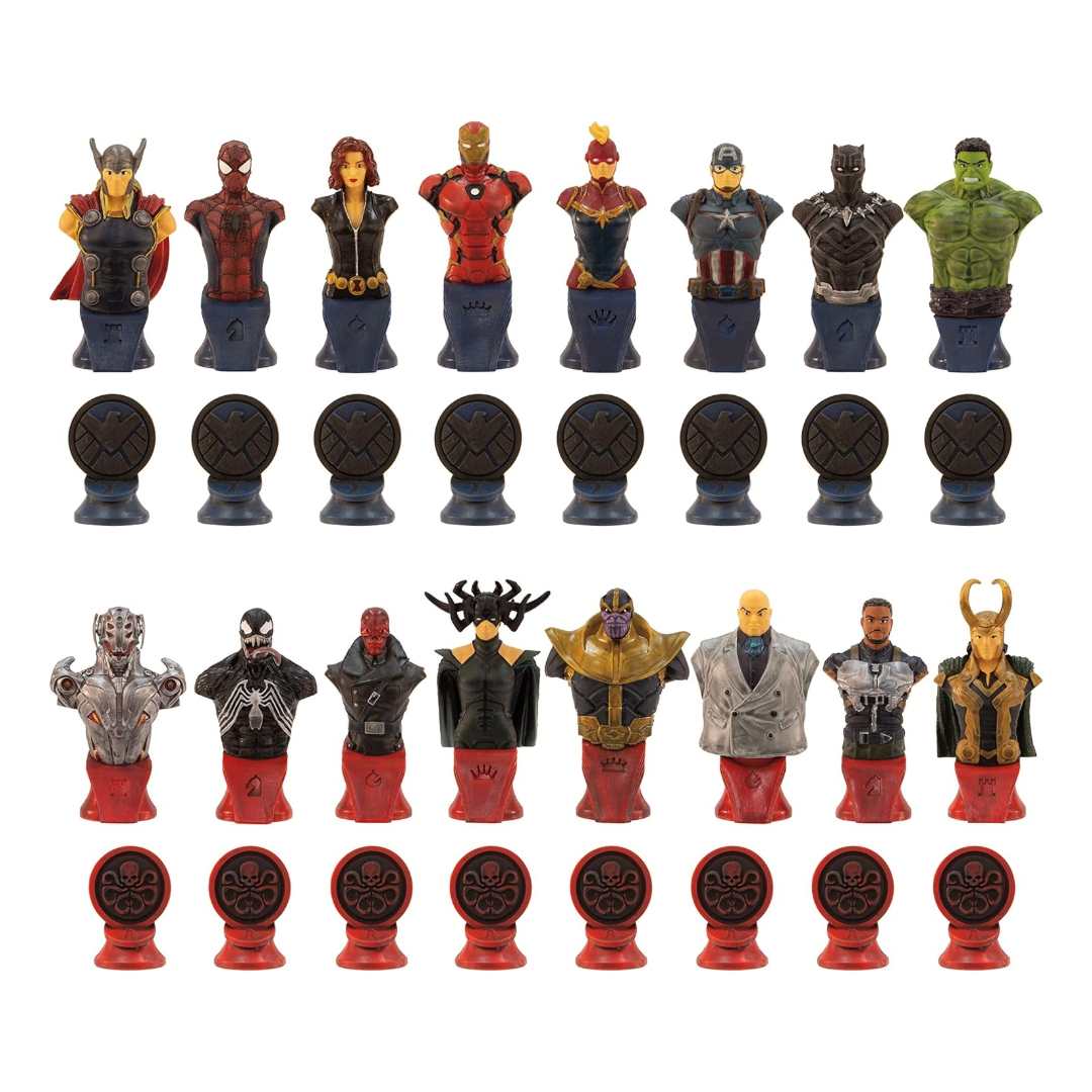 Marvel Collector's Chess Set | Custom Sculpted Chess Pieces Marvel Superheroes