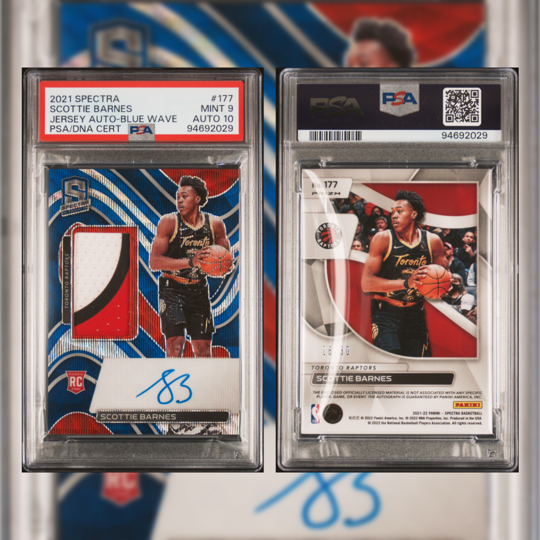 2021 Scottie Barnes Autographed #177 PSA 9 94692029