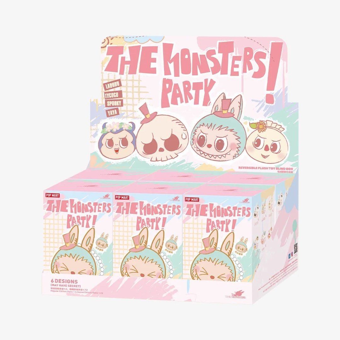 (INDIVIDUAL BOX) POP MART THE MONSTERS Party Series-Reversible Plush (Labubu)