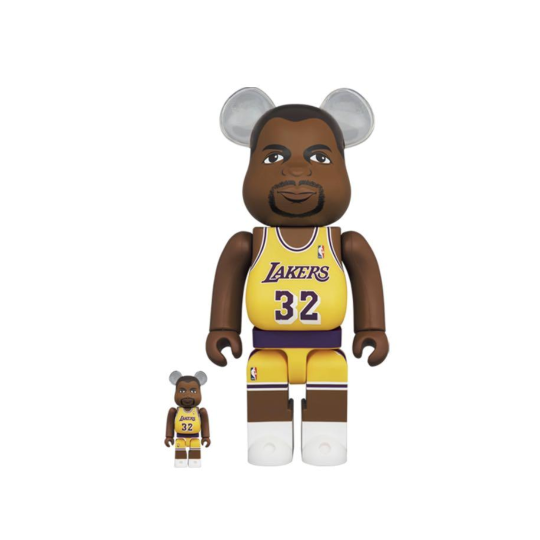 Bearbrick NBA Magic Johnson (Los Angeles Lakers) 100% & 400% Set