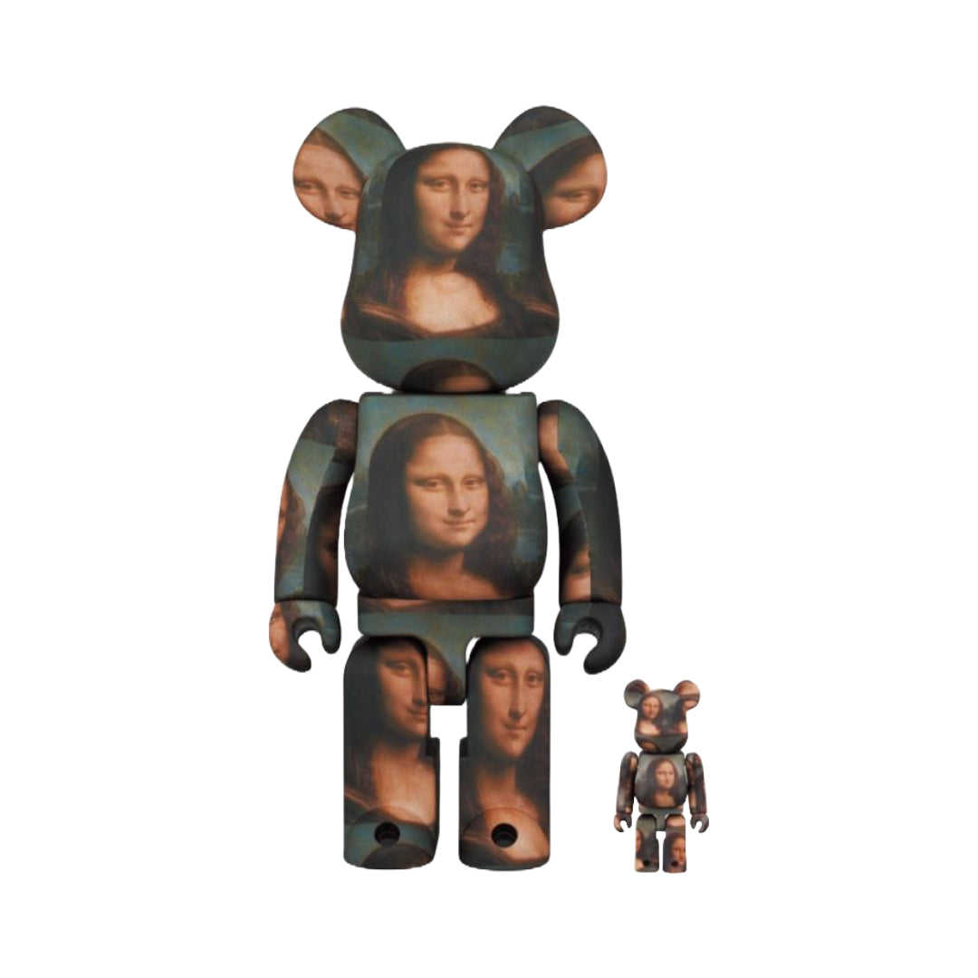 Bearbrick Leonardo De Vinci Mona Lisa 100% and 400% Set