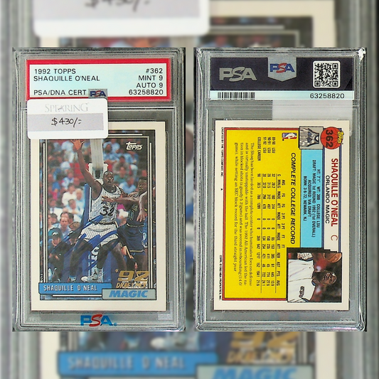 1992 Shaquille O'Neal with Autograph #362 PSA 9 63258820